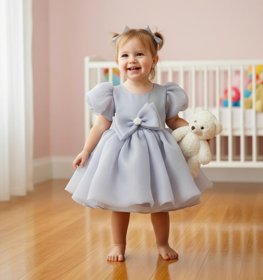 Baby Gir Party Dress with Bow