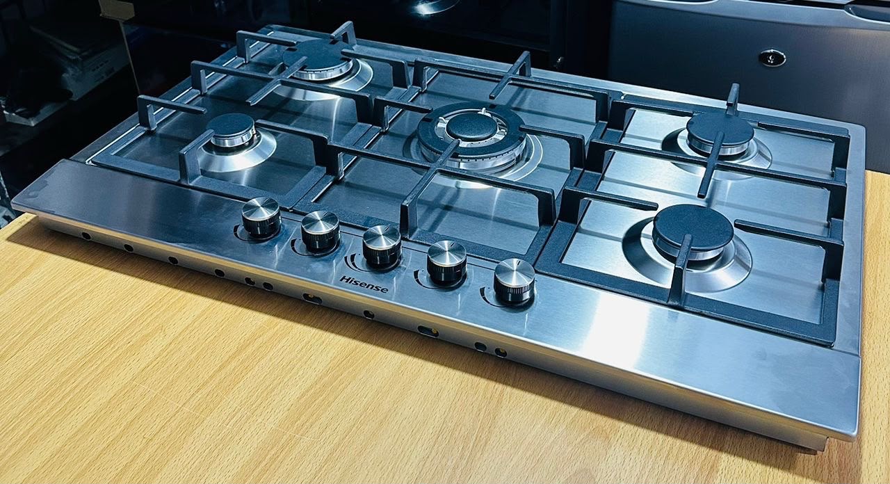 Hisense 90cm 5-Burner Stainless Steel Built-in Gas Hob/Cooktop.