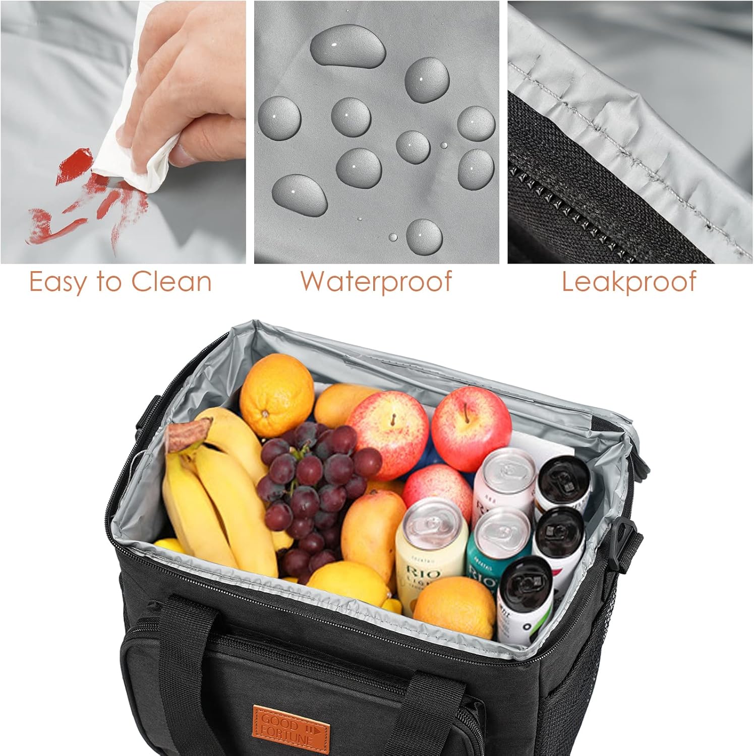 Lunch Box, Thermal Cooler Bag with Adjustable Shoulder Strap
