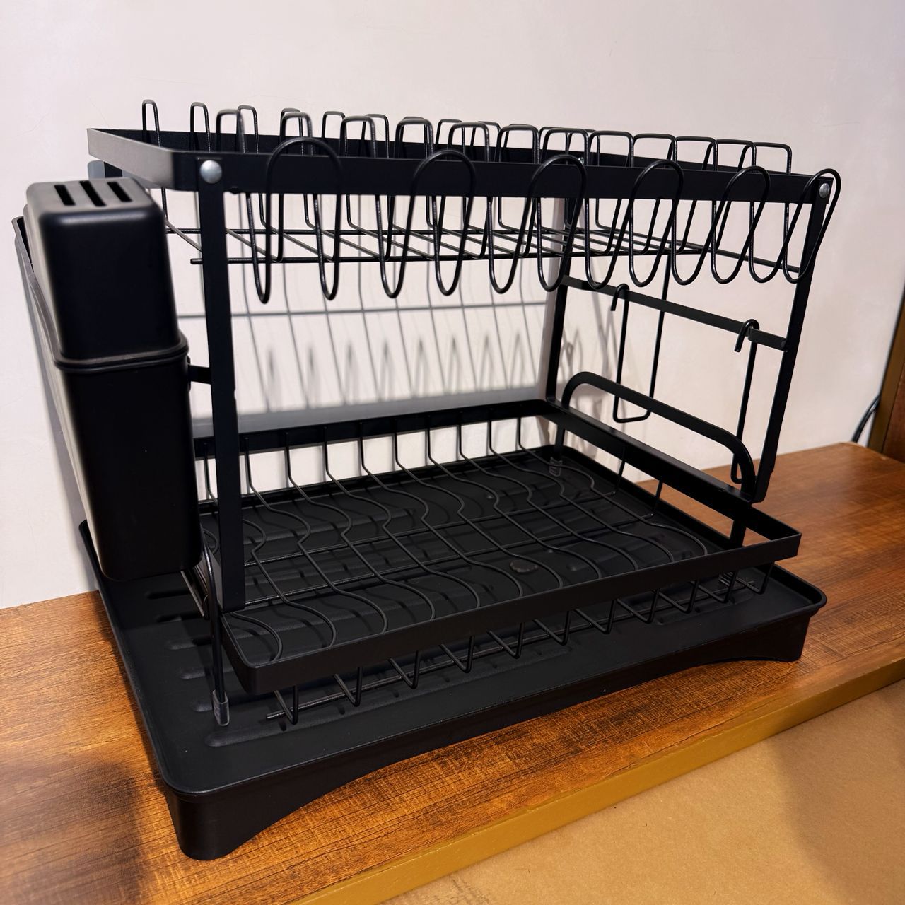 2 Tier Dish Drying Rack Space-Saving & Durable For Kitchen