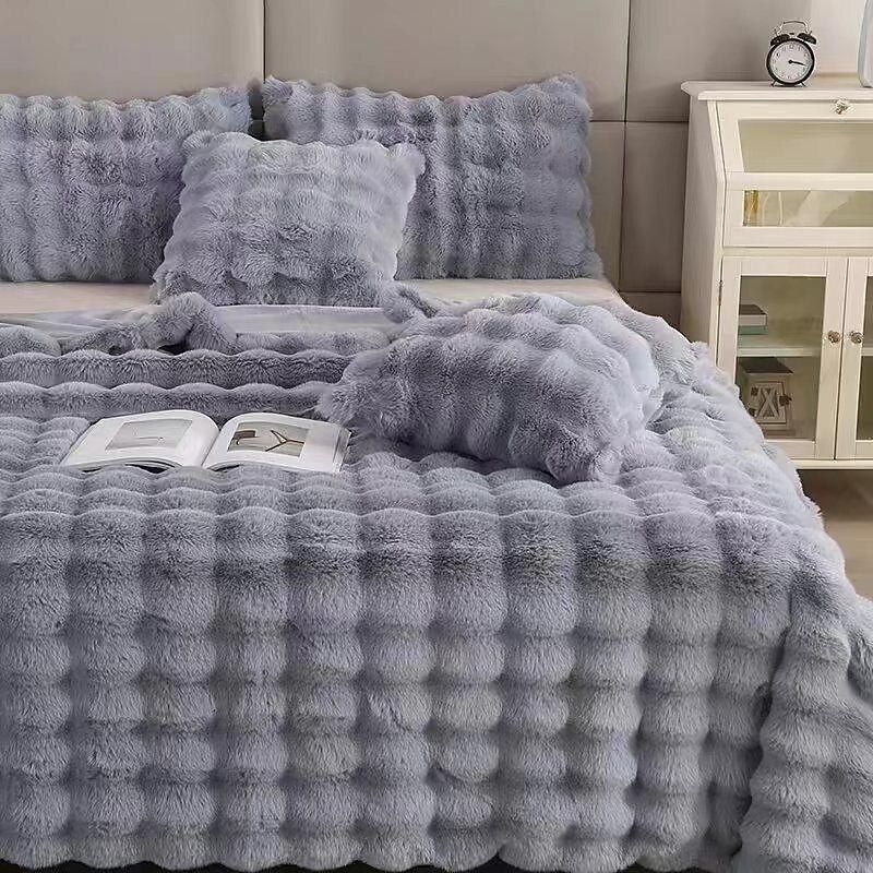 Luxury Rabbit Fur Duvet Set.