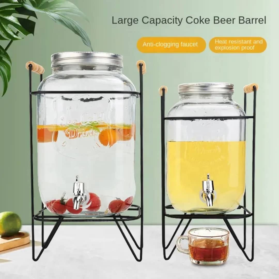Large Capacity  Celebrity Beverage Juice Beer Barrel Container Coke Bucket with Faucet