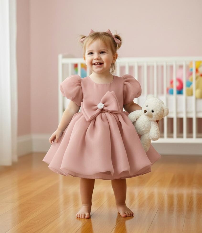 Baby Gir Party Dress with Bow