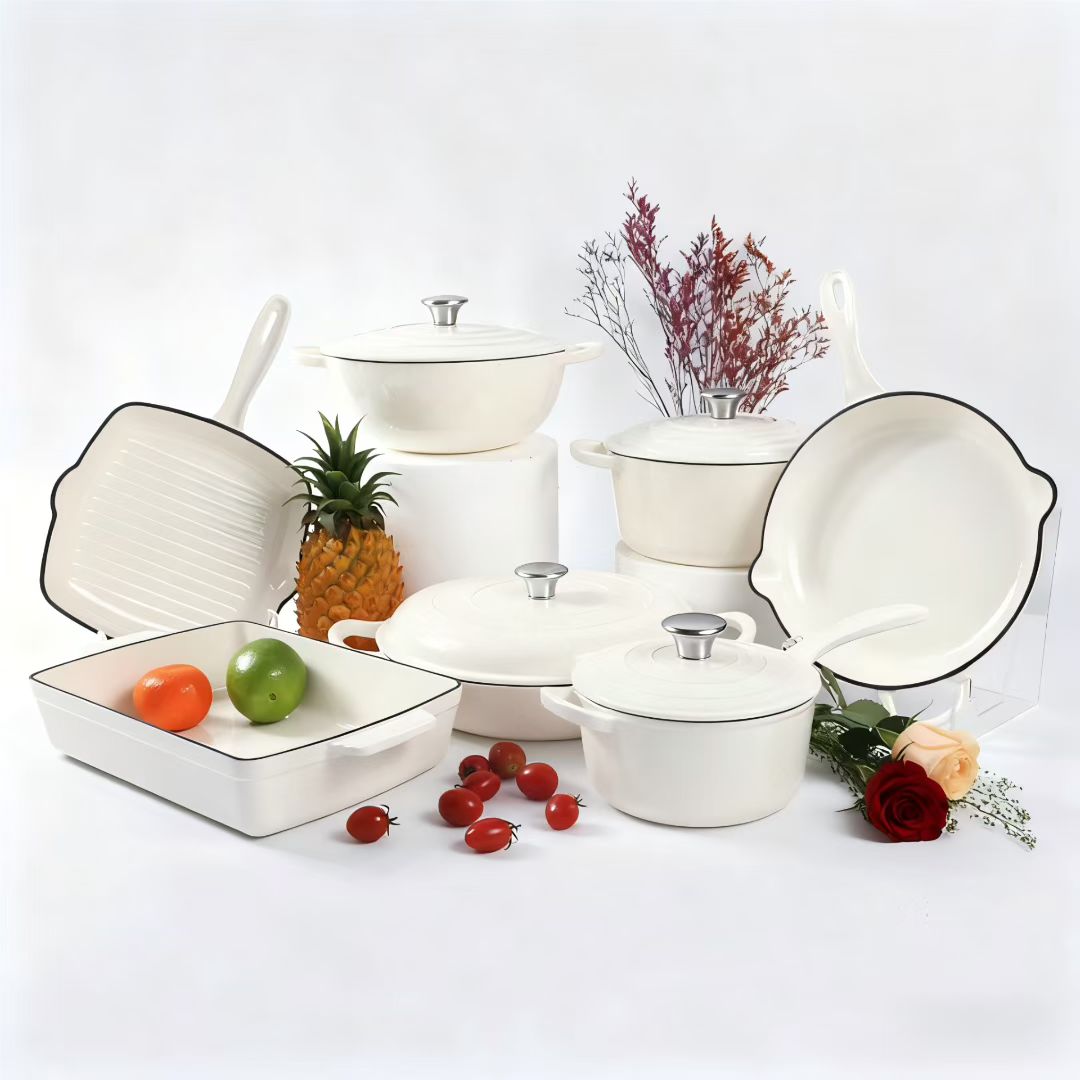 Luxury 11PCS Enamel Cast Iron Cookware Set