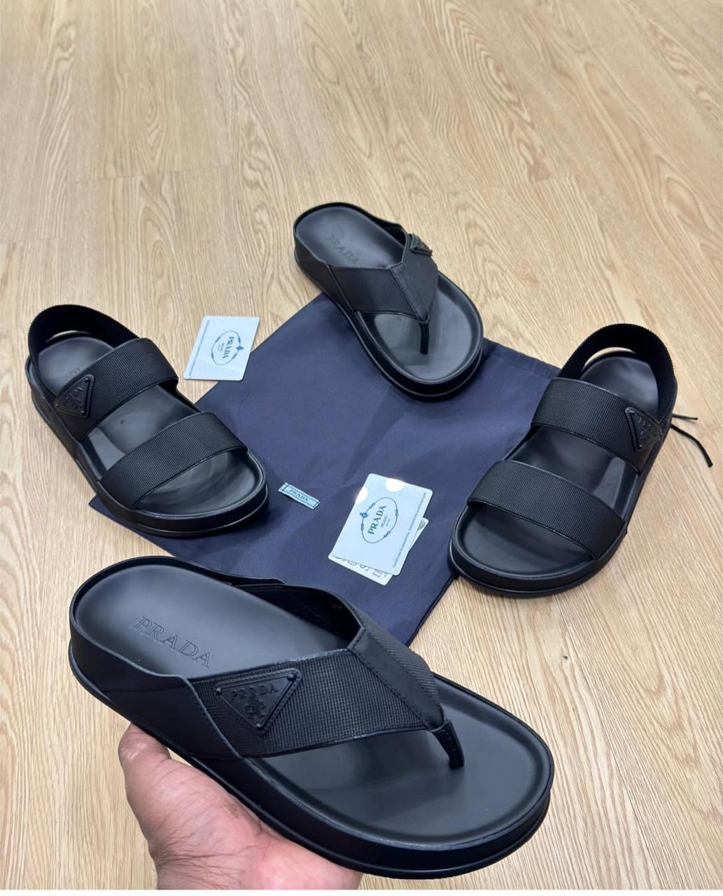 men's luxury prada open shoes