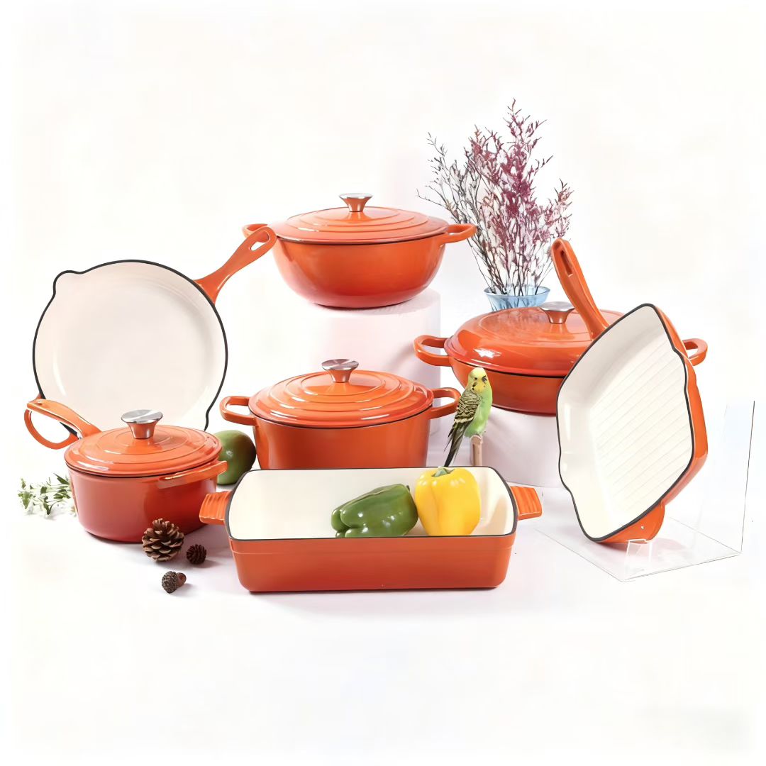 Luxury 11PCS Enamel Cast Iron Cookware Set