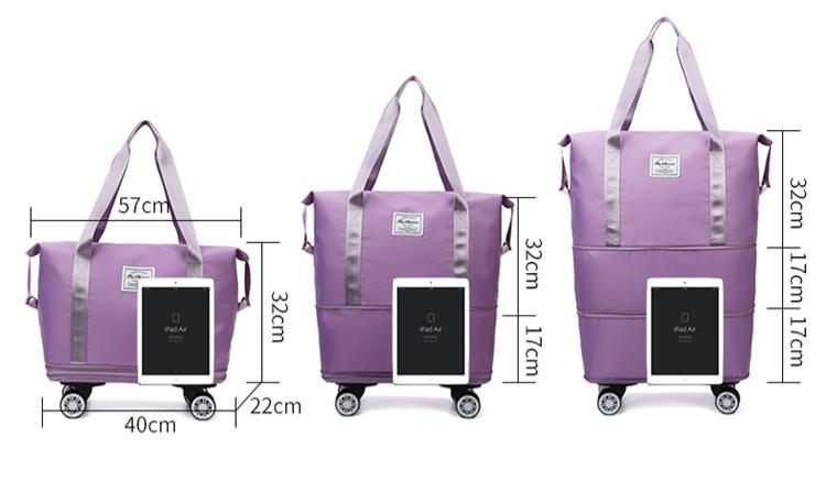 Expandable rolling travel bag