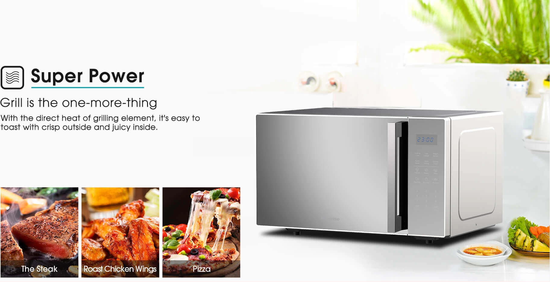 Hisense 30L Digital Microwave Oven H30MOMS9H, Child Lock Safety