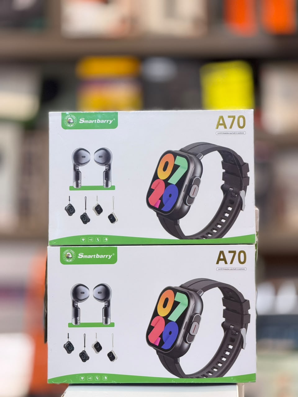 Smartbarry A70 Smartwatch 2in1 with Wireless Earbuds