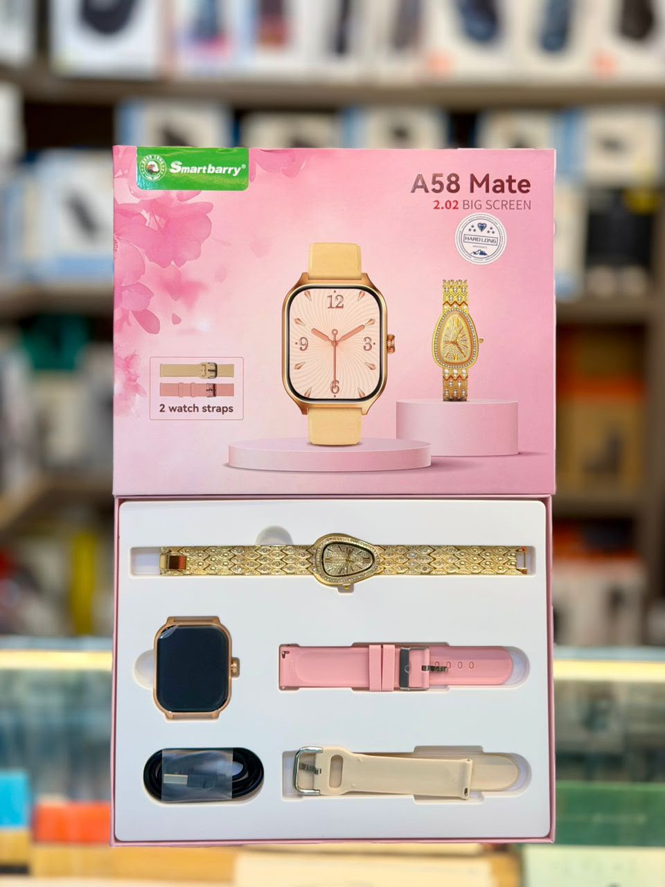 Smart barry A58 Mate 2in1 Gold Colour Women Smartwatch