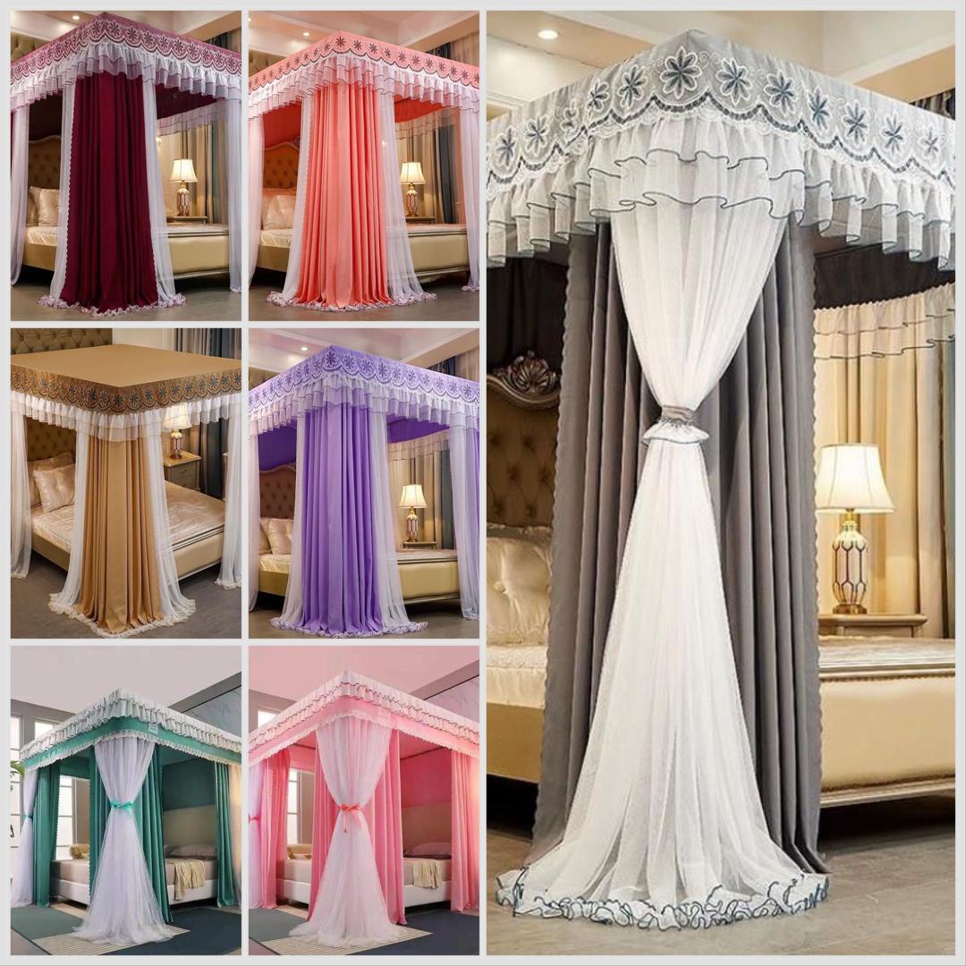 Curtain Mosquito Net With 4 Steel Stands