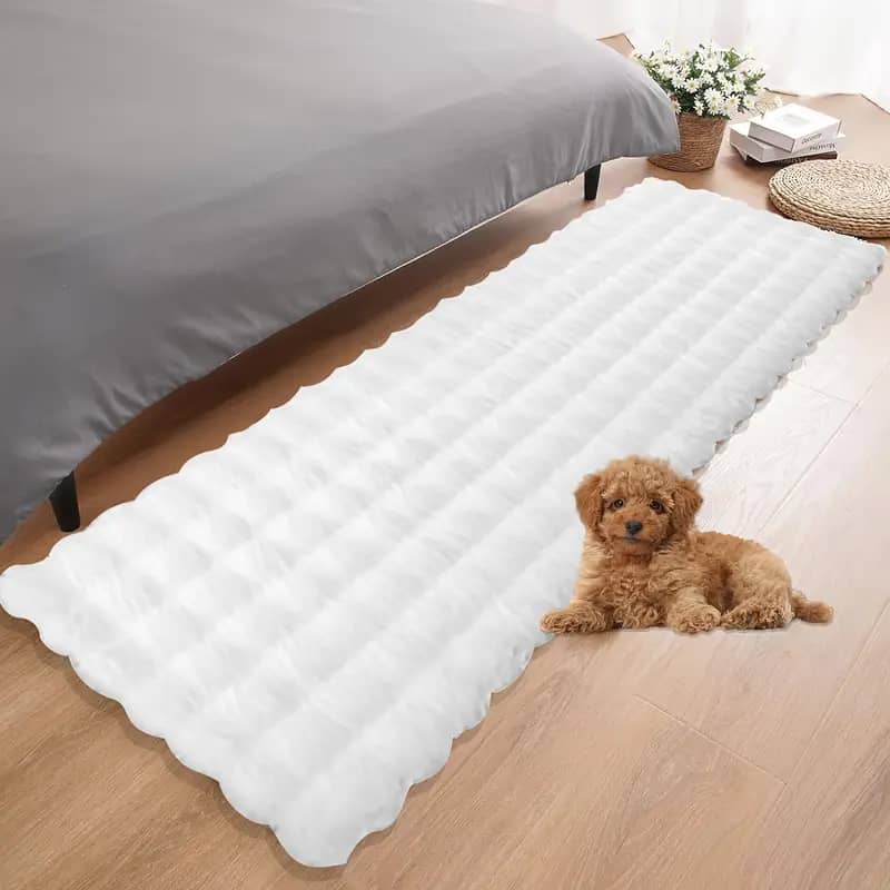 bed side rabbit fur carpet