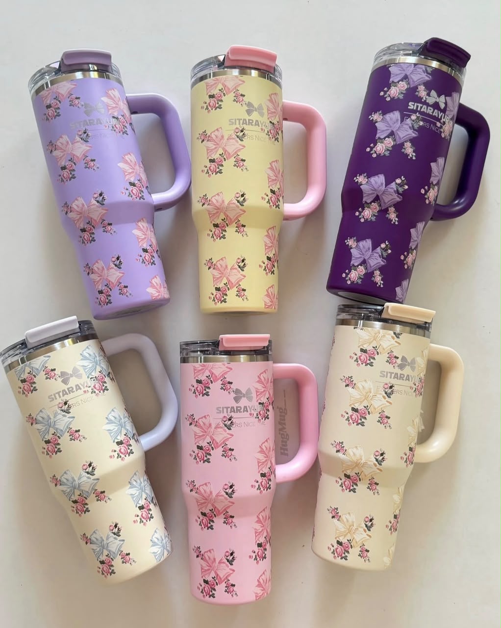 floral coffee mug