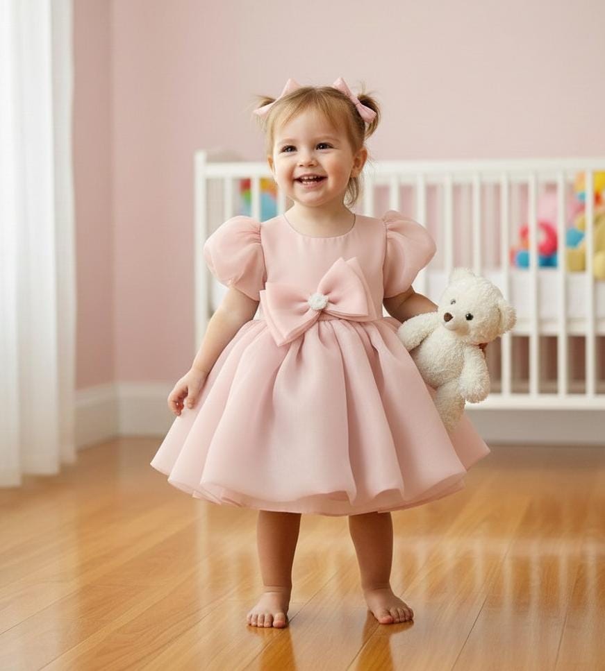 Baby Gir Party Dress with Bow