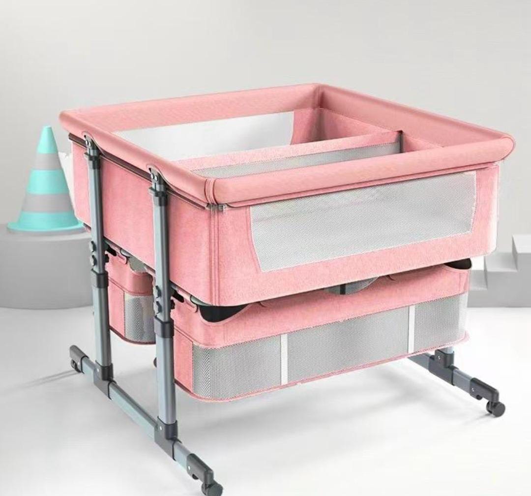 Twin Baby Crib Cot Foldable and Portable