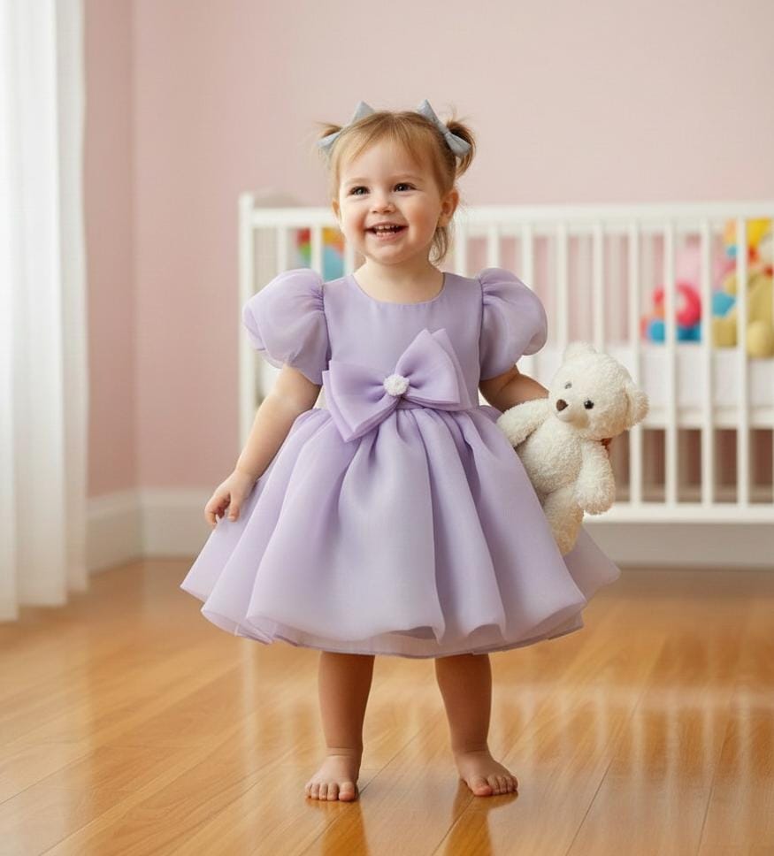 Baby Gir Party Dress with Bow