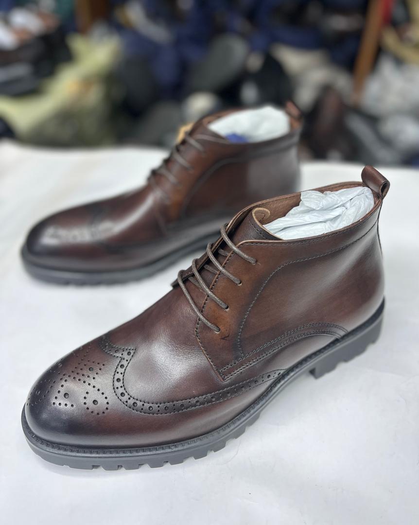 Men’s Faux Leather Designer Boots