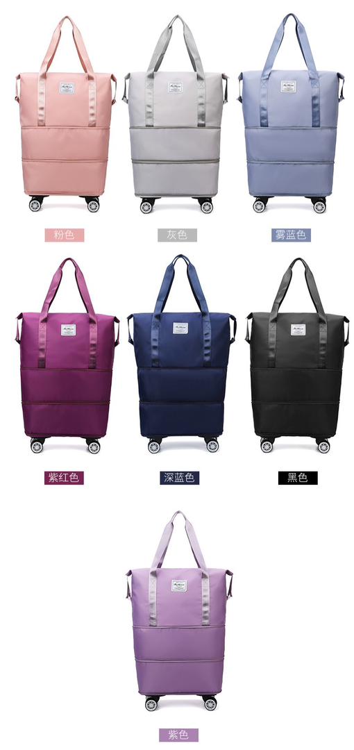 Expandable rolling travel bag
